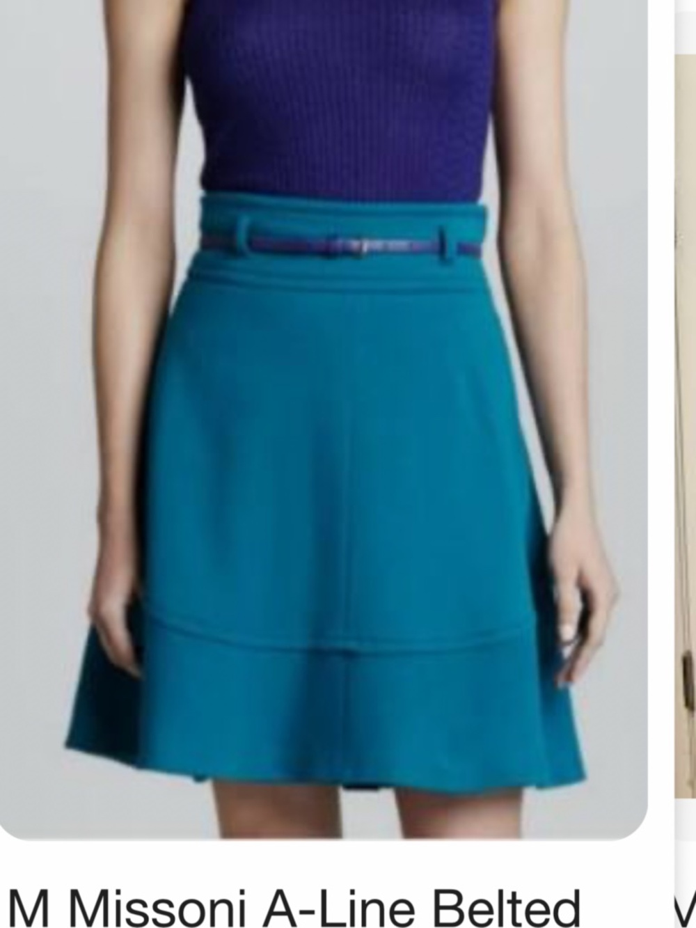 Missoni (NWT) Knee Length Belted Skirt